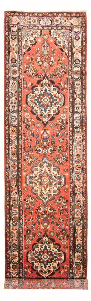 Løber Persisk tæppe - Nomadisk - 449 x 127 cm - rød