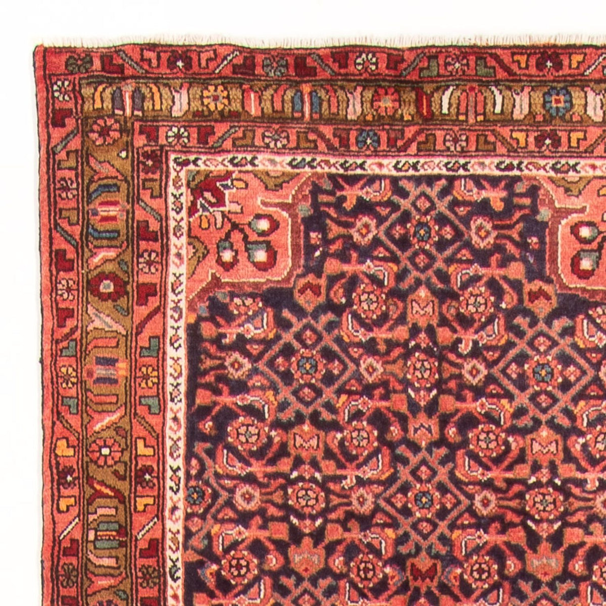 Løber Persisk tæppe - Nomadisk - 434 x 102 cm - mørkeblå