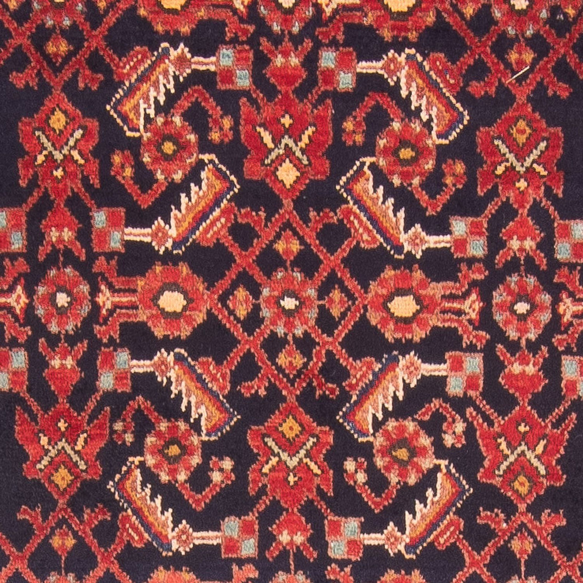 Løber Persisk tæppe - Nomadisk - 410 x 108 cm - mørkeblå