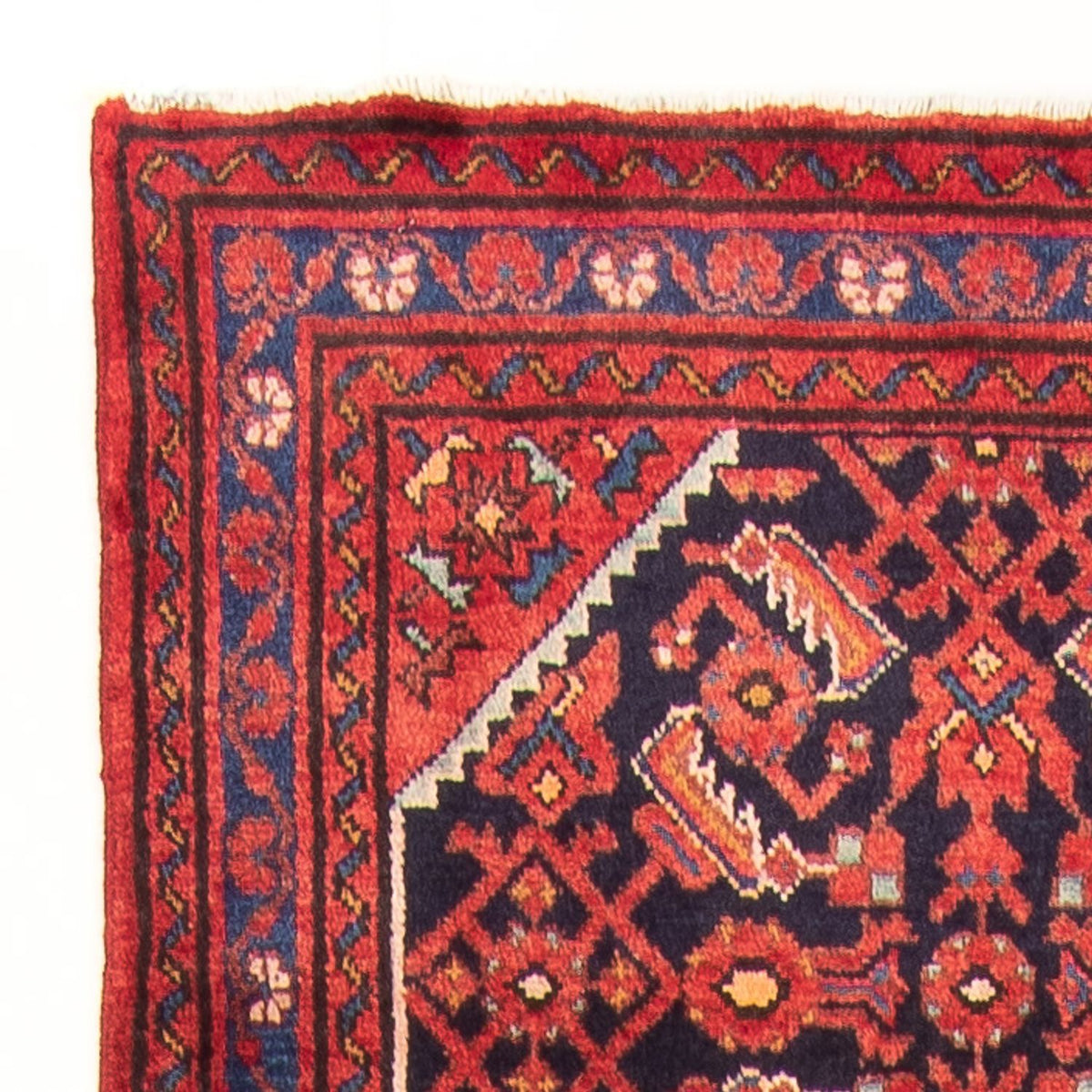 Løber Persisk tæppe - Nomadisk - 410 x 108 cm - mørkeblå