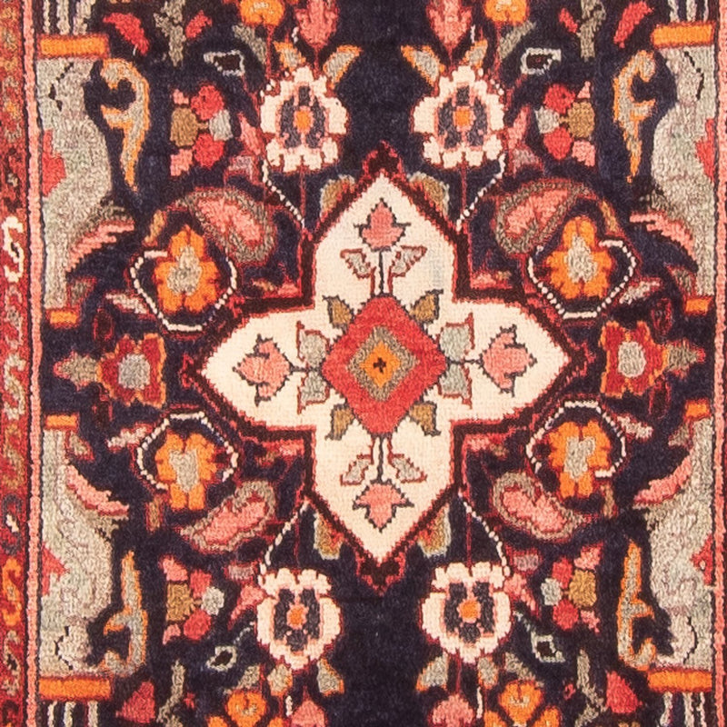 Løber Persisk tæppe - Nomadisk - 391 x 100 cm - mørkeblå