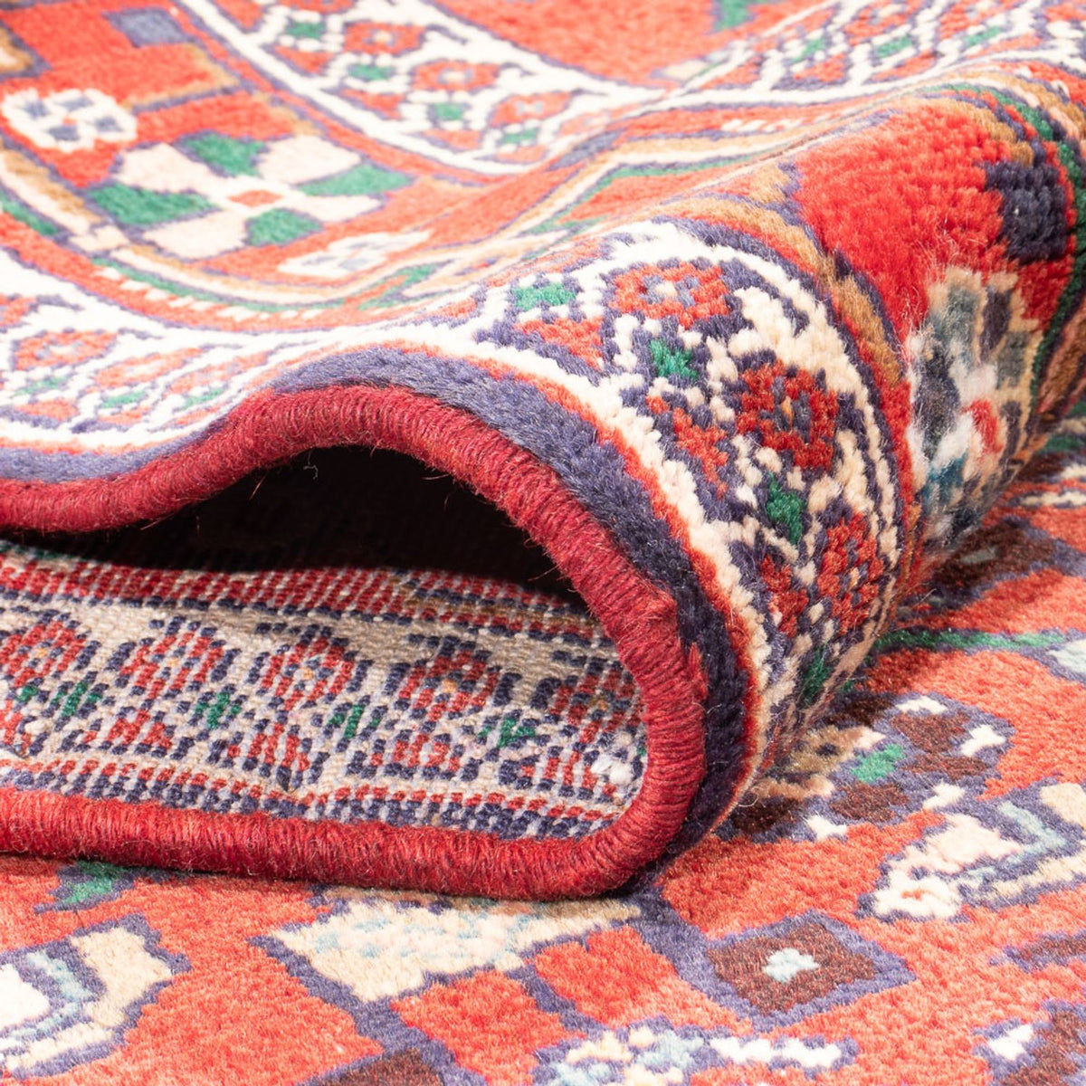 Løber Persisk tæppe - Nomadisk - 418 x 107 cm - rød