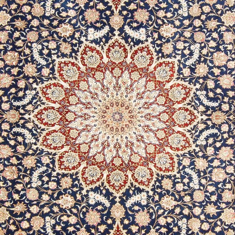 Silketæppe - Ghom Silk - Premium - 287 x 196 cm - blå