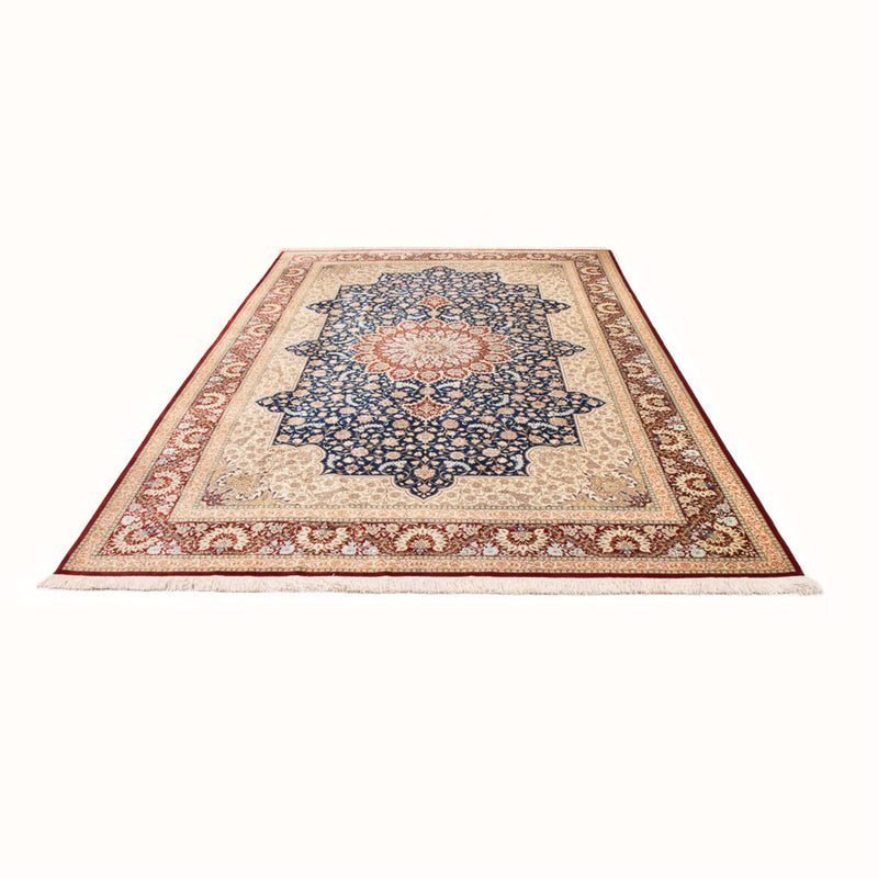 Silketæppe - Ghom Silk - Premium - 287 x 196 cm - blå