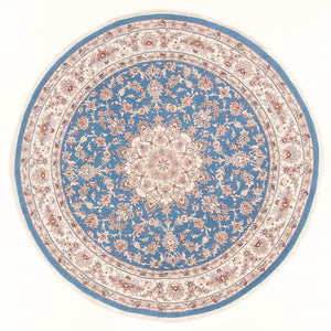 Persisk tæppe - Tabriz - Royal rundt  - 200 x 200 cm - blå