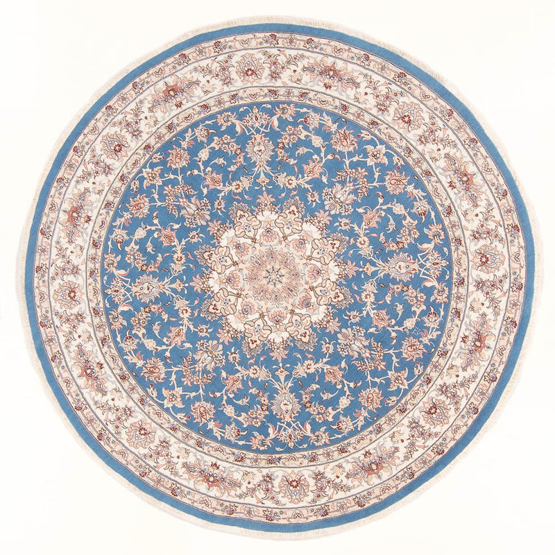 Persisk tæppe - Tabriz - Royal rundt  - 200 x 200 cm - blå