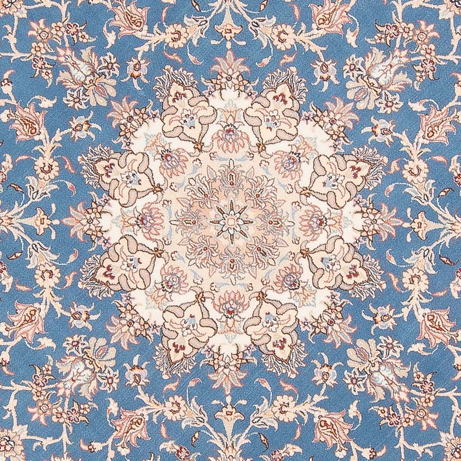 Persisk tæppe - Tabriz - Royal rundt  - 200 x 200 cm - blå