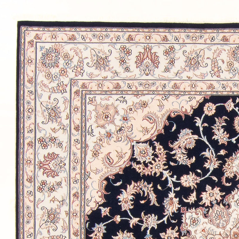 Persisk tæppe - Tabriz - Royal - 220 x 198 cm - mørkeblå