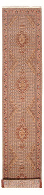 Løber Persisk tæppe - Tabriz - Royal - 400 x 78 cm - beige