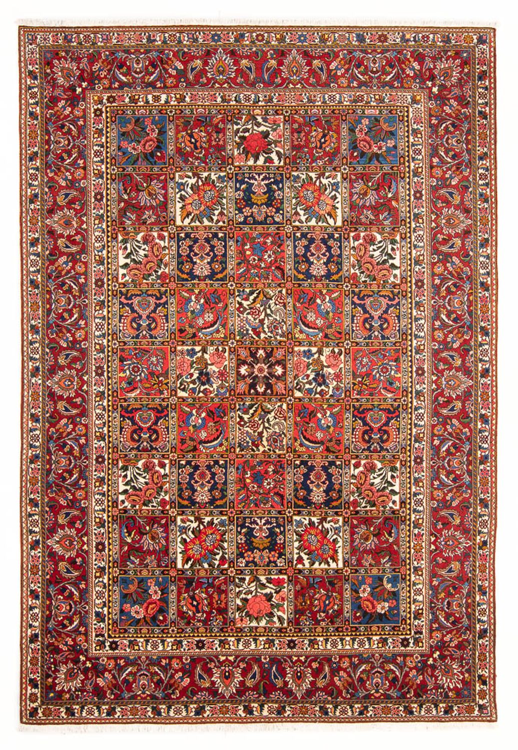 Persisk tæppe - Nomadisk - 312 x 210 cm - mørkerød