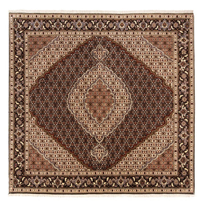 Persisk tæppe - Tabriz - Royal firkantet  - 203 x 198 cm - mørk beige
