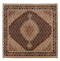 Persisk tæppe - Tabriz - Royal firkantet  - 203 x 198 cm - mørk beige