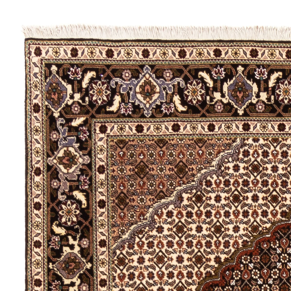 Persisk tæppe - Tabriz - Royal firkantet  - 203 x 198 cm - mørk beige