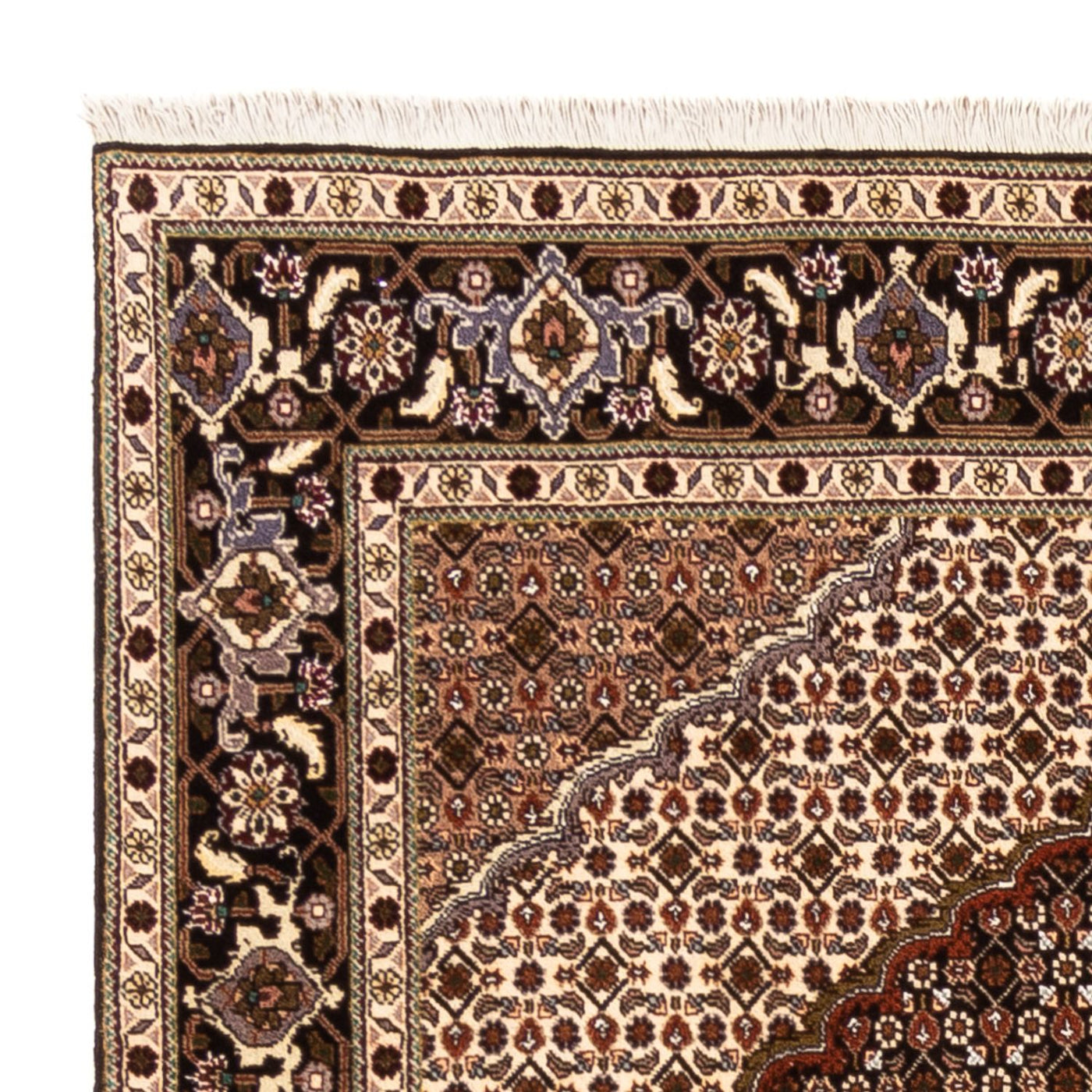 Persisk tæppe - Tabriz - Royal firkantet  - 203 x 198 cm - mørk beige