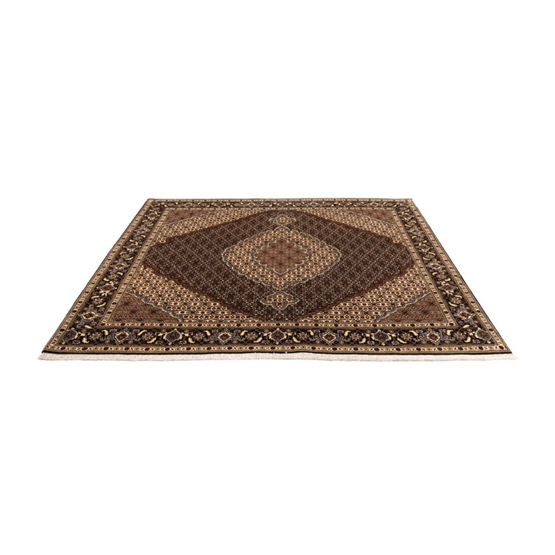 Persisk tæppe - Tabriz - Royal firkantet  - 203 x 198 cm - mørk beige