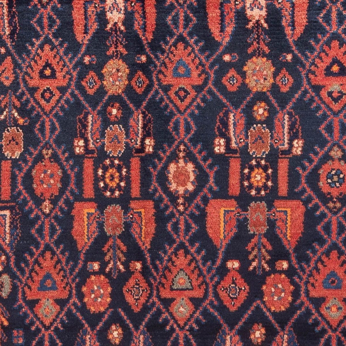 Persisk tæppe - Nomadisk - 194 x 147 cm - mørkeblå