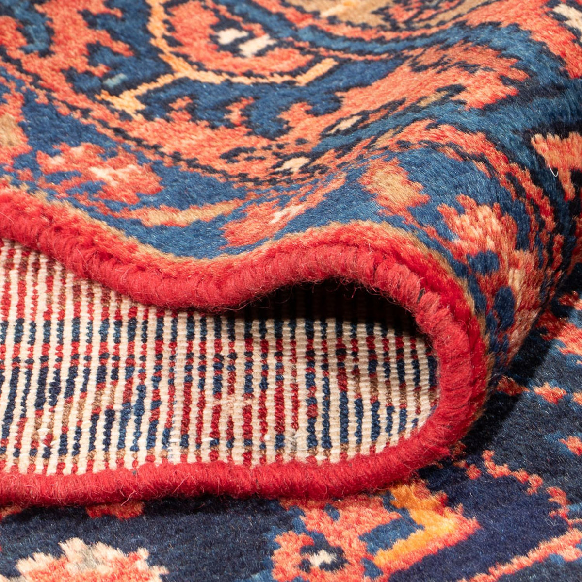 Persisk tæppe - Nomadisk - 194 x 147 cm - mørkeblå