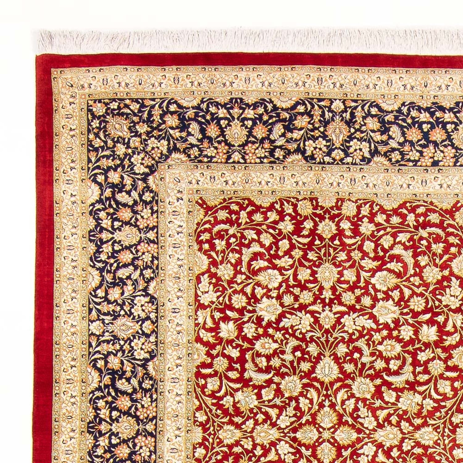 Silketæppe - Ghom Silk - Premium - 294 x 197 cm - rød
