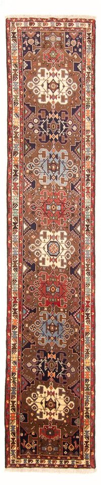 Løber Persisk tæppe - Nomadisk - 370 x 93 cm - mørkeblå