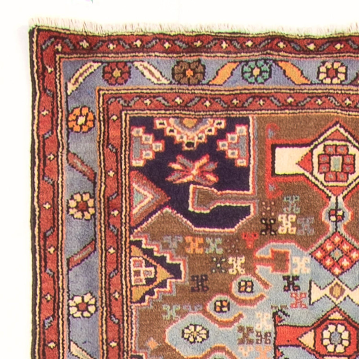 Løber Persisk tæppe - Nomadisk - 388 x 92 cm - flerfarvet