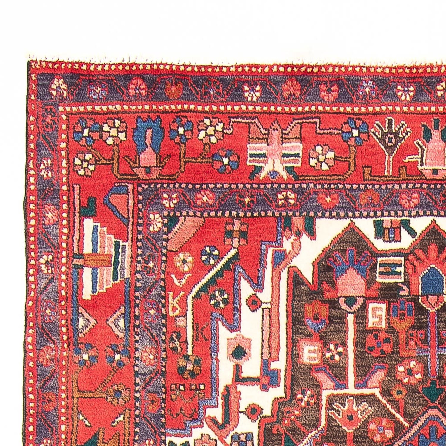 Persisk tæppe - Nomadisk - 280 x 150 cm - mørkeblå