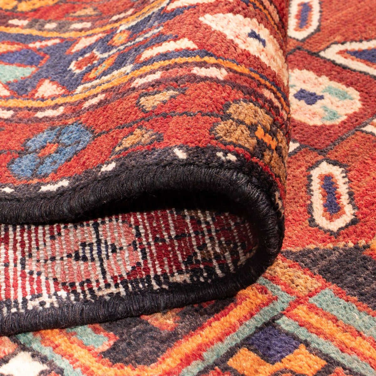 Løber Persisk tæppe - Nomadisk - 350 x 150 cm - rød