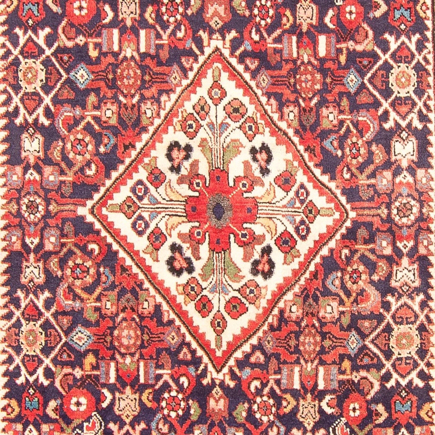 Persisk tæppe - Nomadisk - 330 x 153 cm - mørkeblå