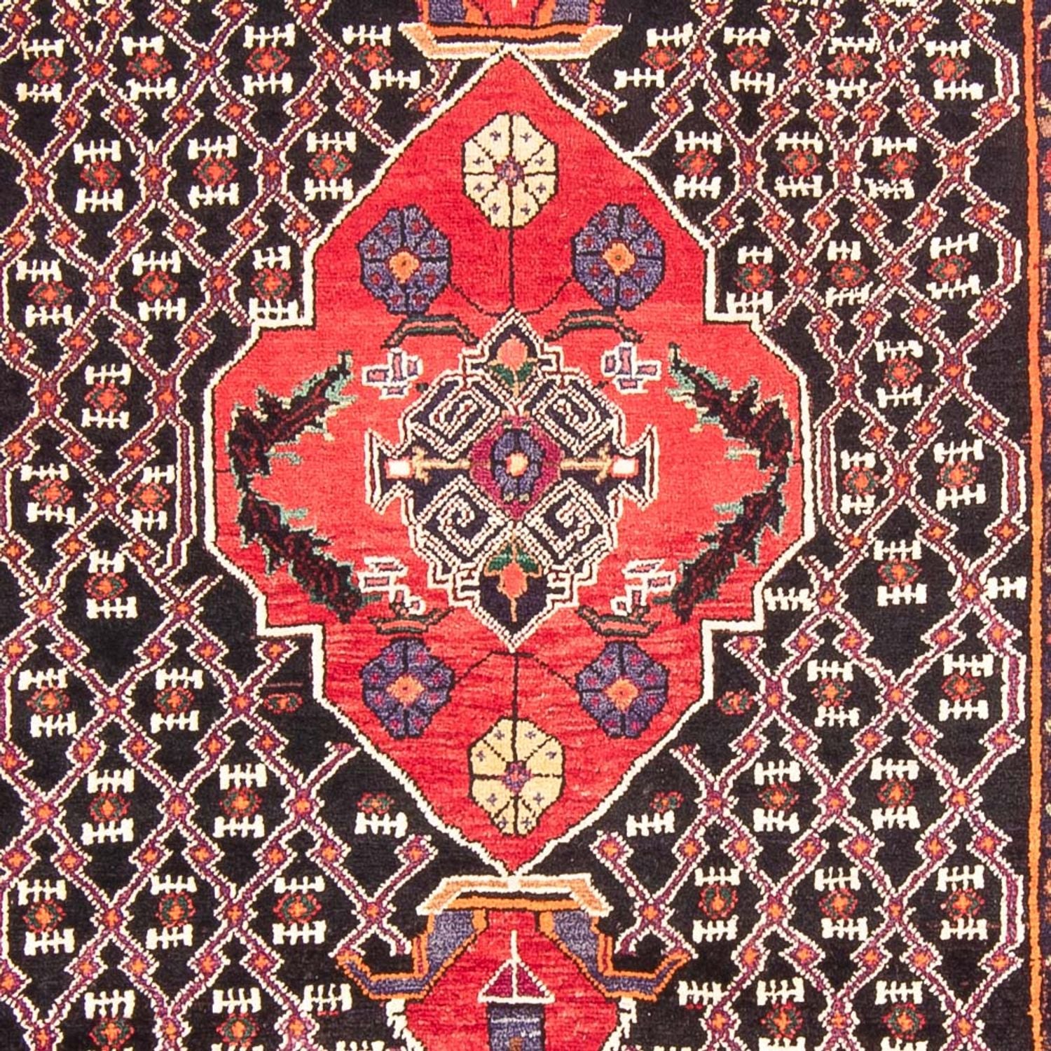 Persisk tæppe - Nomadisk - 313 x 152 cm - mørkeblå