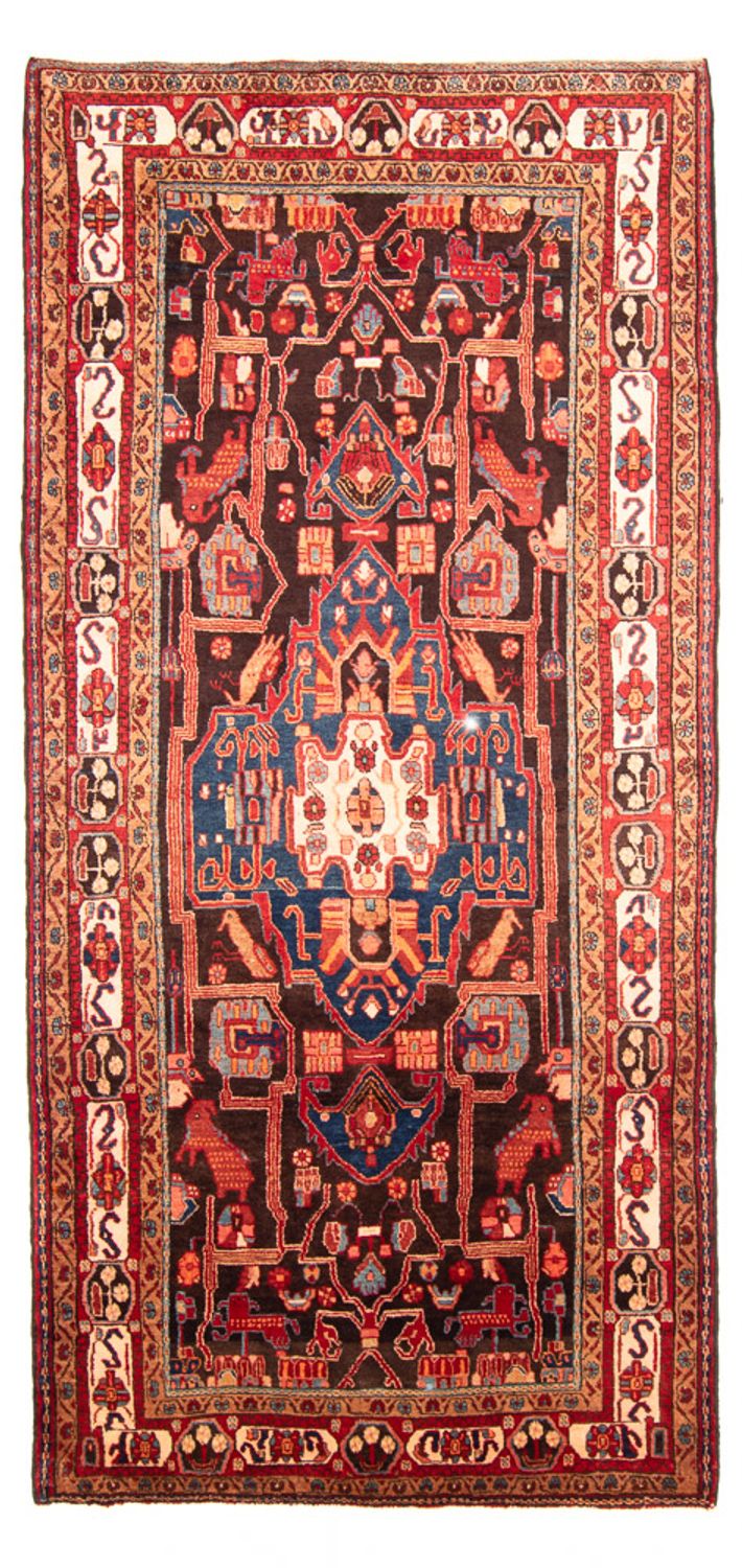 Persisk tæppe - Nomadisk - 313 x 160 cm - mørkeblå