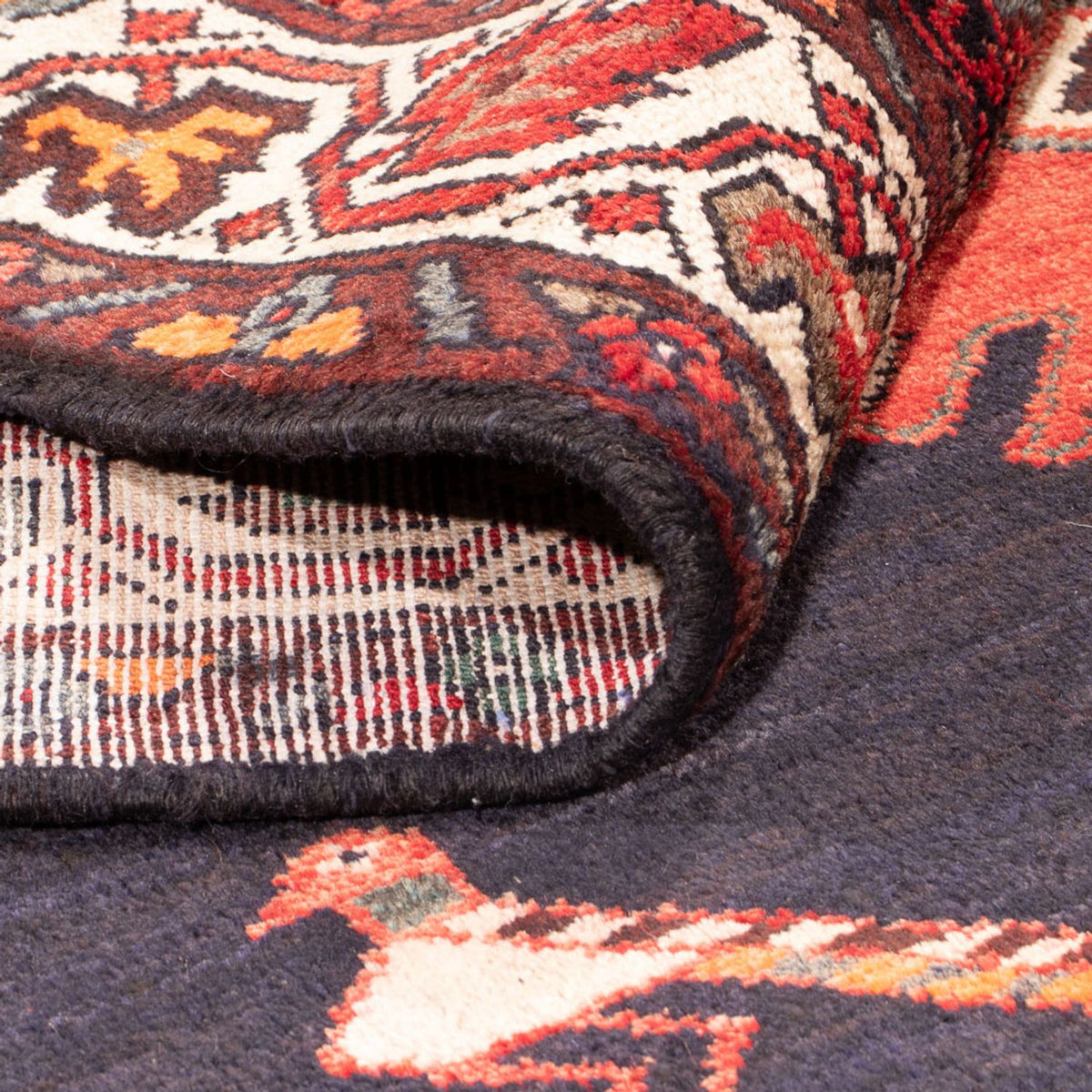 Løber Persisk tæppe - Nomadisk - 295 x 147 cm - mørkeblå