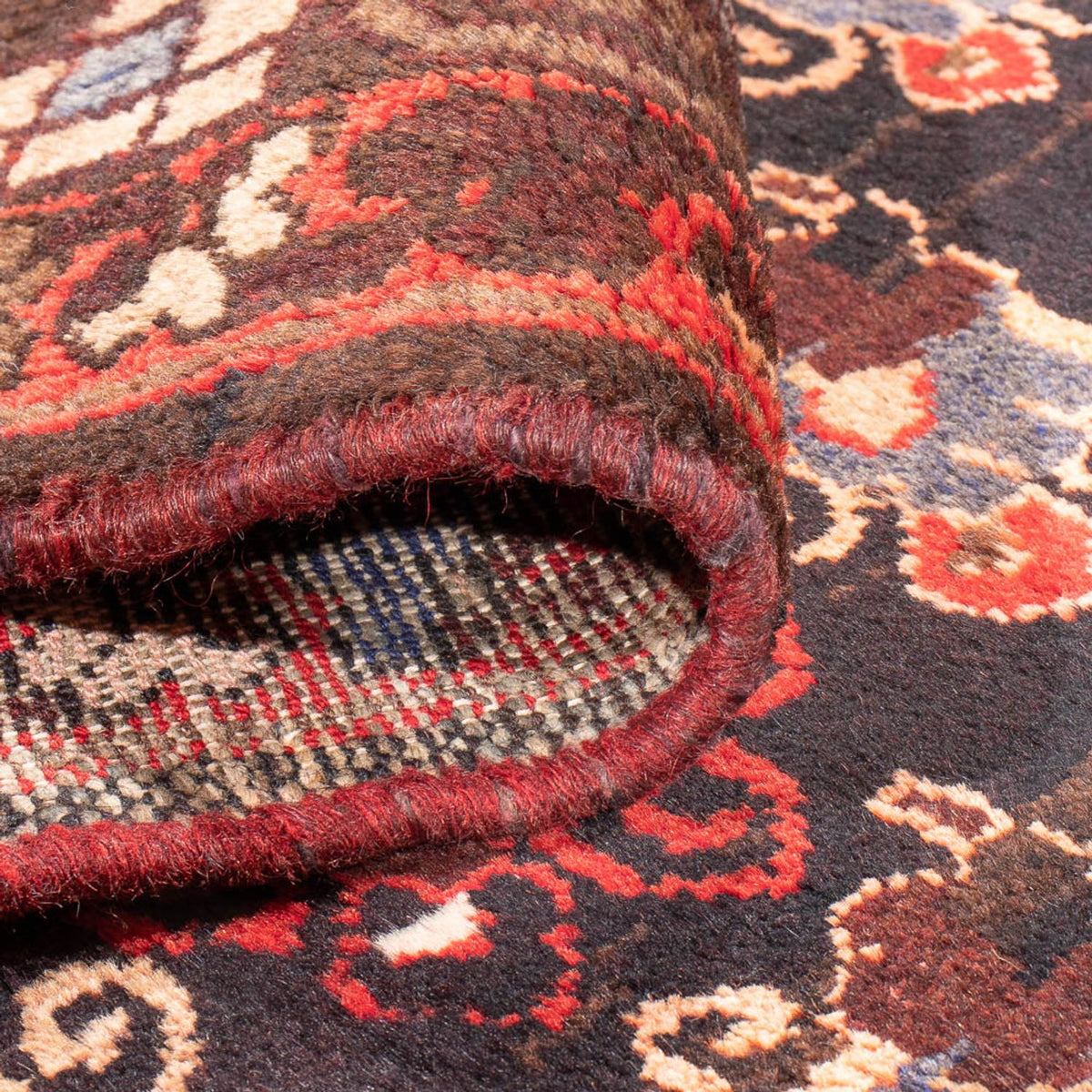 Løber Persisk tæppe - Nomadisk - 350 x 140 cm - mørkeblå