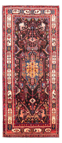 Løber Persisk tæppe - Nomadisk - 350 x 160 cm - mørkeblå