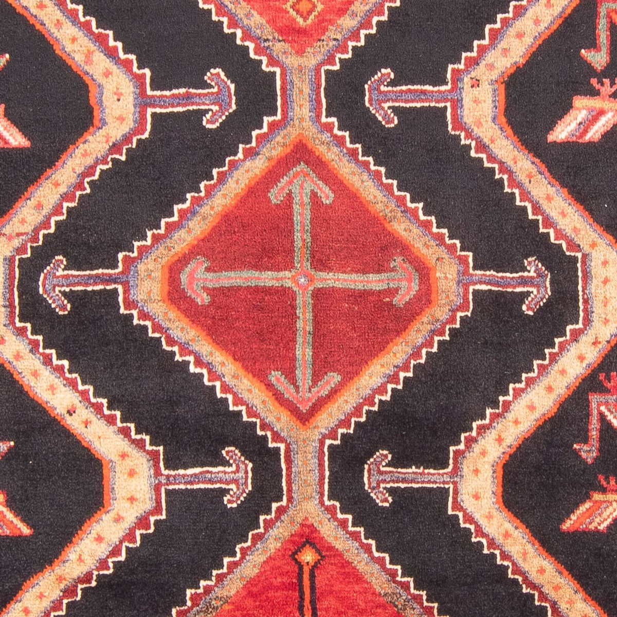 Løber Persisk tæppe - Nomadisk - 366 x 160 cm - mørkeblå