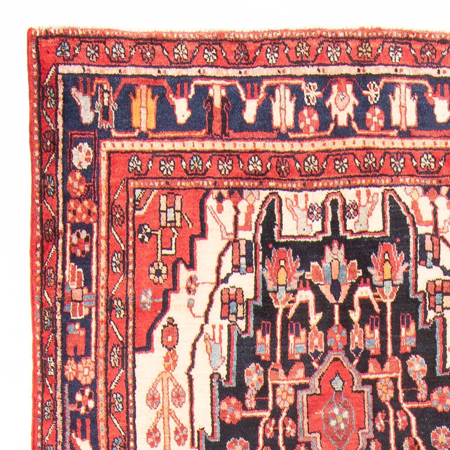 Persisk tæppe - Nomadisk - 335 x 150 cm - mørkeblå