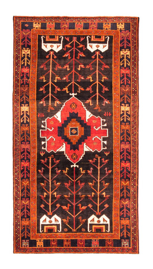 Persisk tæppe - Nomadisk - 303 x 162 cm - mørkeblå