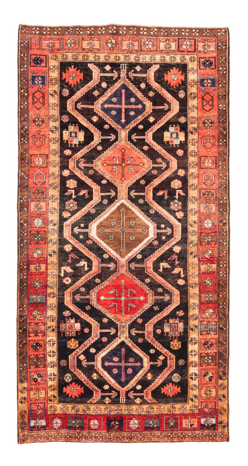 Persisk tæppe - Nomadisk - 296 x 153 cm - mørkeblå