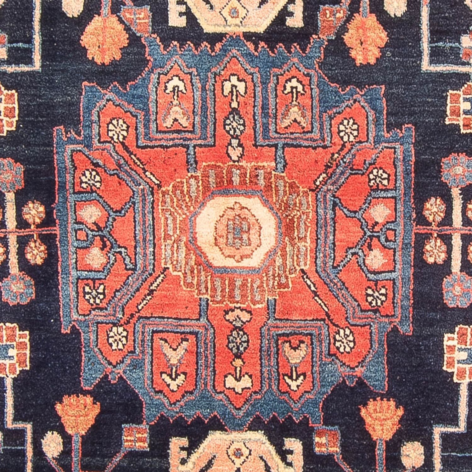 Persisk tæppe - Nomadisk - 300 x 156 cm - mørkeblå