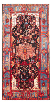 Persisk tæppe - Nomadisk - 312 x 153 cm - mørkeblå