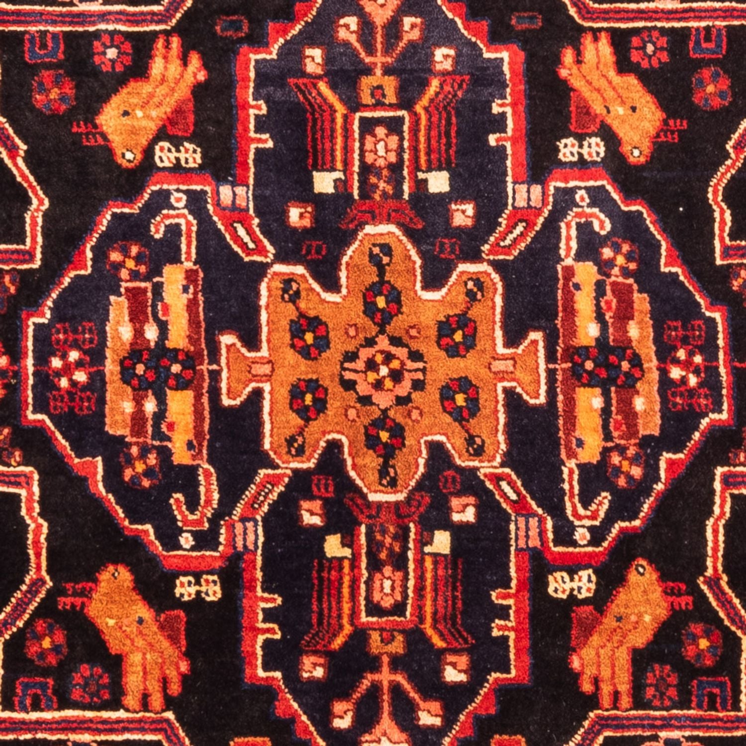 Persisk tæppe - Nomadisk - 280 x 172 cm - mørkeblå