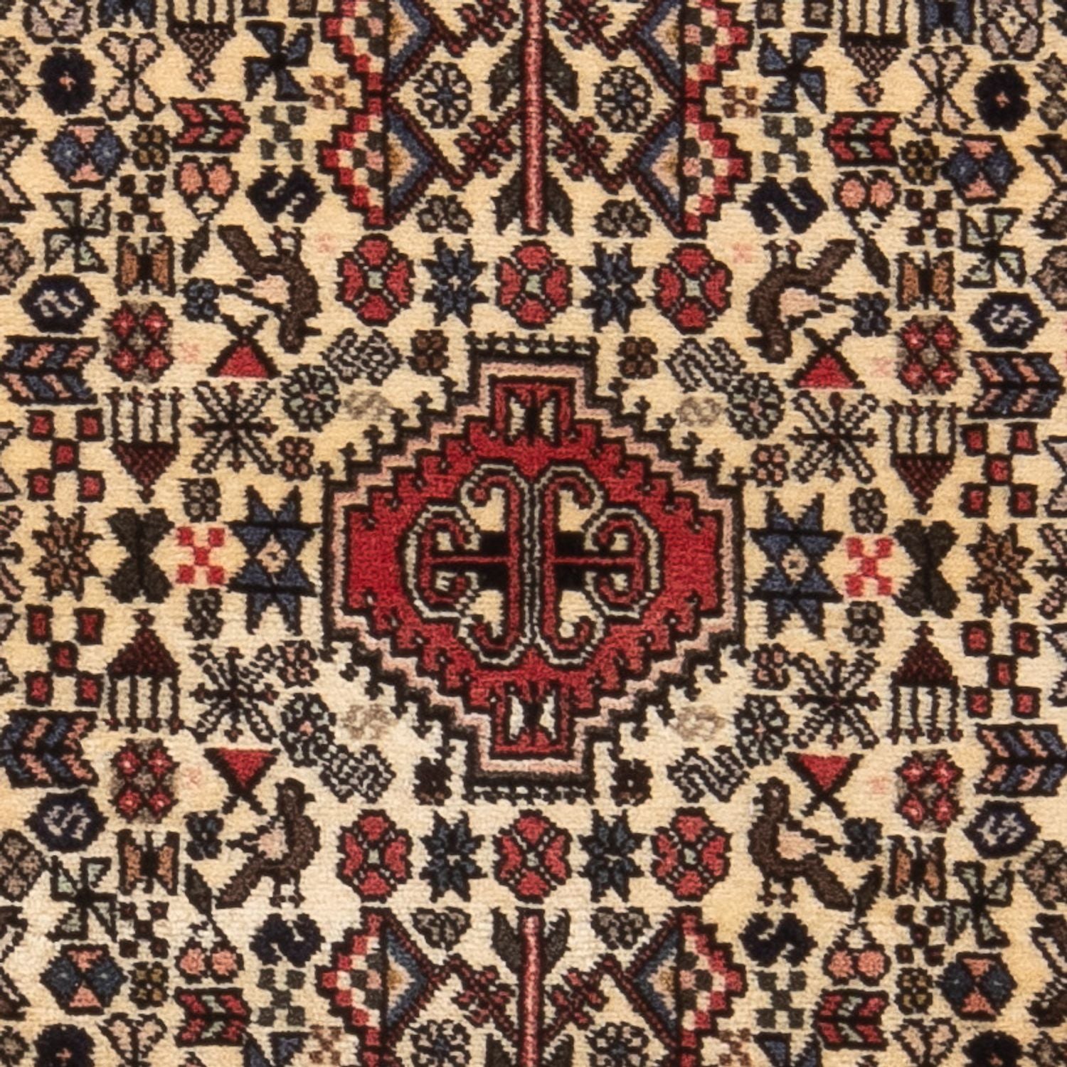 Persisk tæppe - Nomadisk - 150 x 67 cm - creme