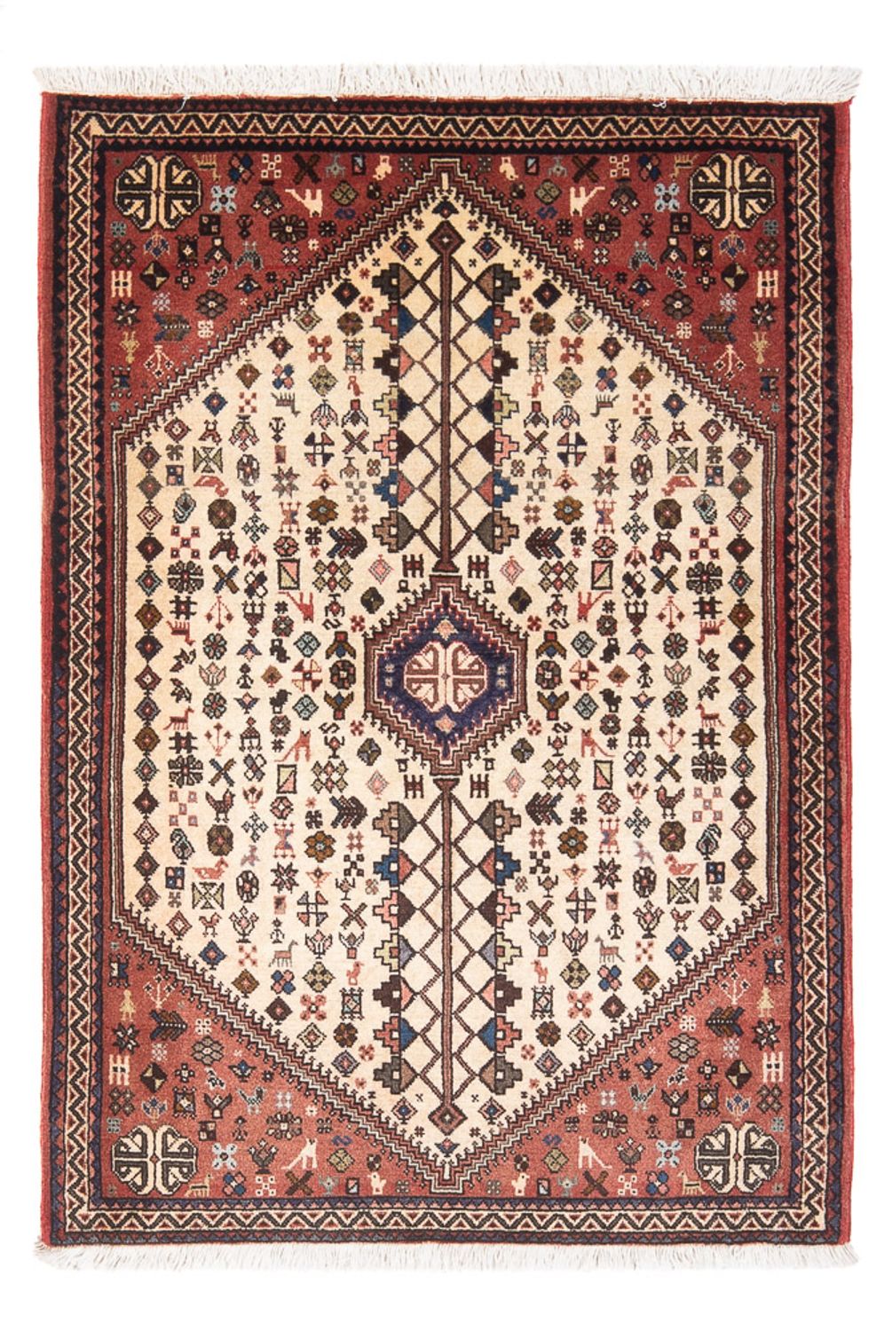Persisk tæppe - Nomadisk - 128 x 82 cm - creme