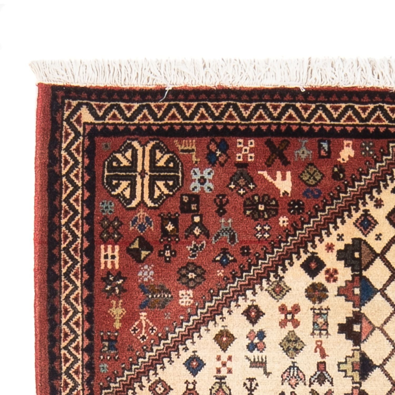 Persisk tæppe - Nomadisk - 128 x 82 cm - creme