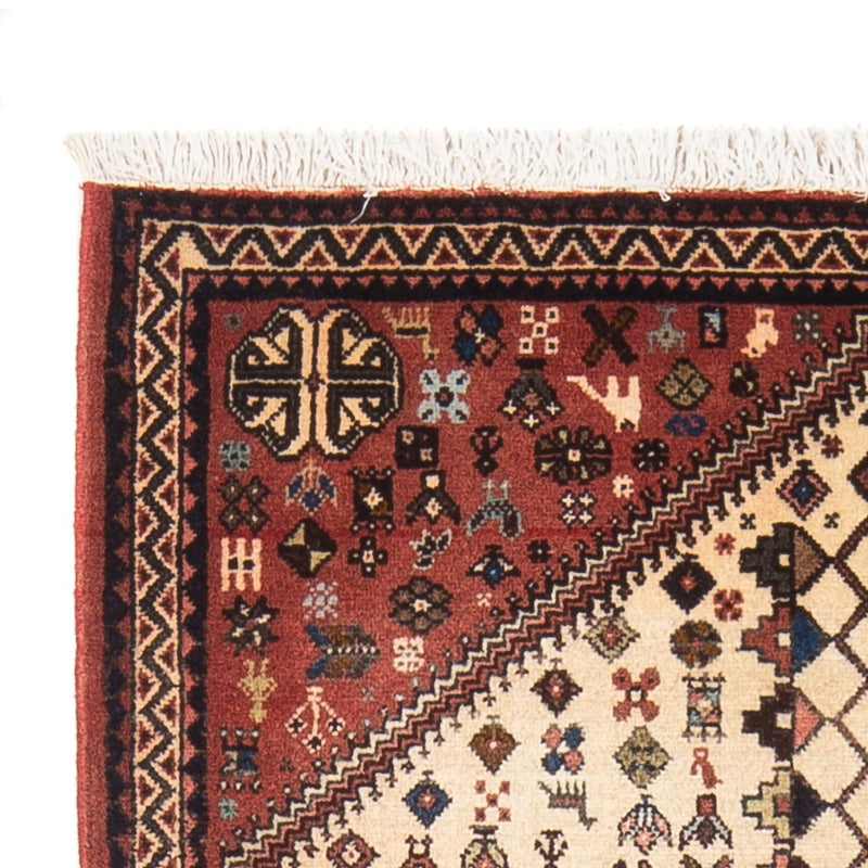 Persisk tæppe - Nomadisk - 128 x 82 cm - creme