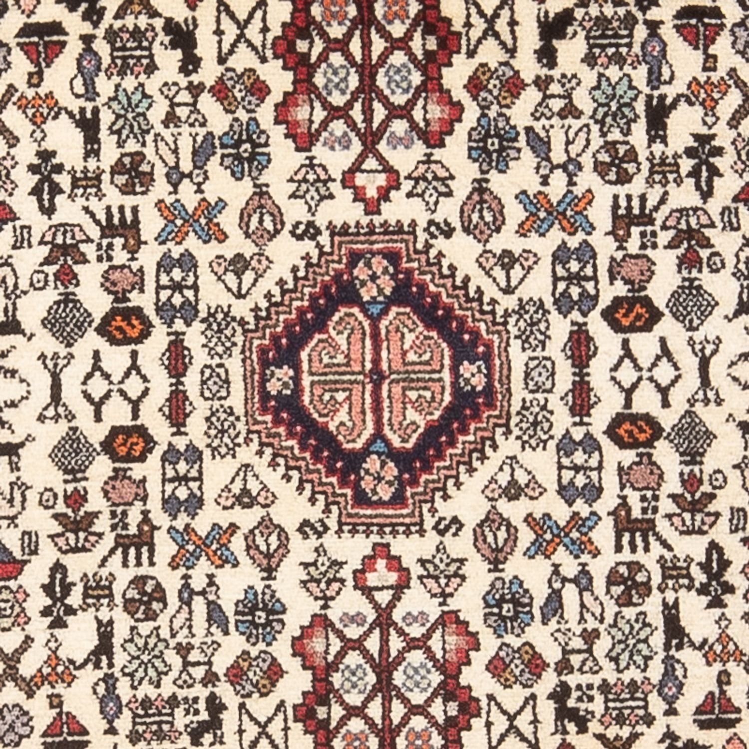 Persisk tæppe - Nomadisk - 147 x 70 cm - creme