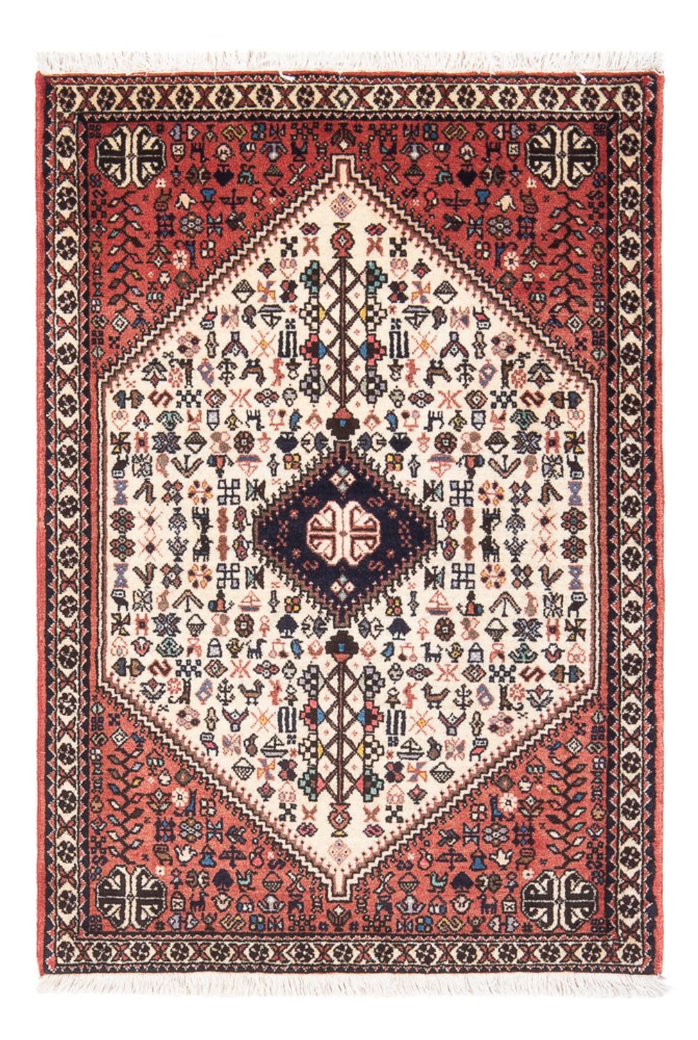 Persisk tæppe - Nomadisk - 126 x 80 cm - creme