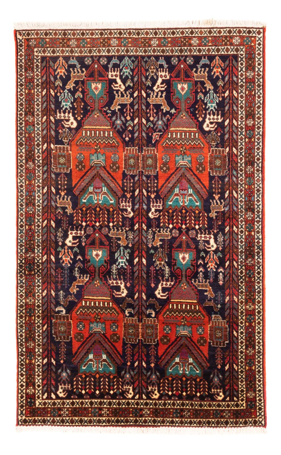 Persisk tæppe - Nomadisk - 165 x 103 cm - bordeaux rød