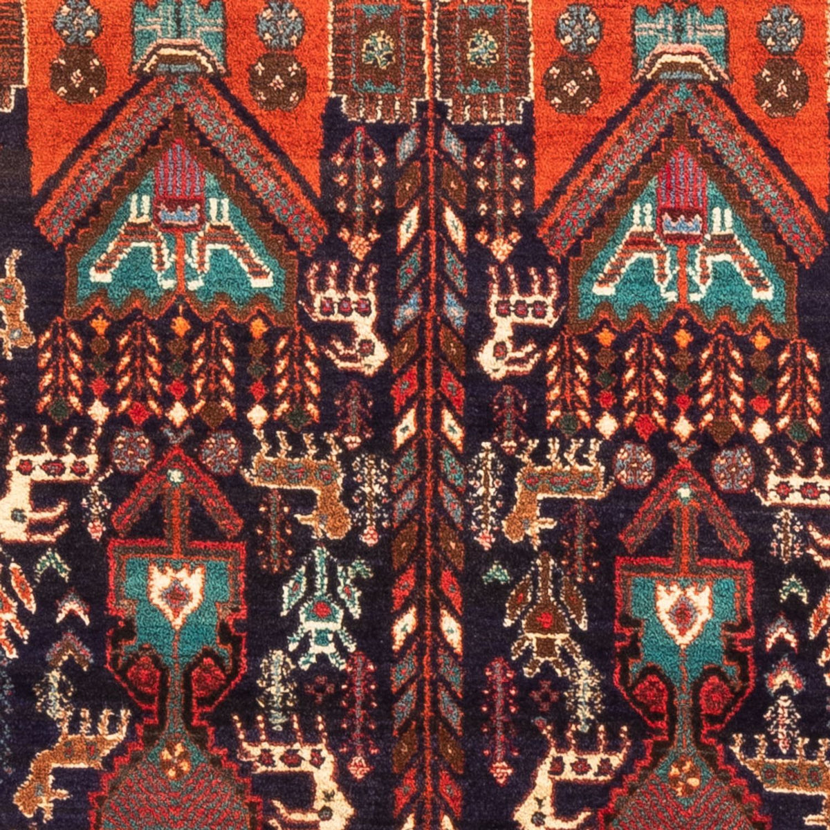 Persisk tæppe - Nomadisk - 165 x 103 cm - bordeaux rød