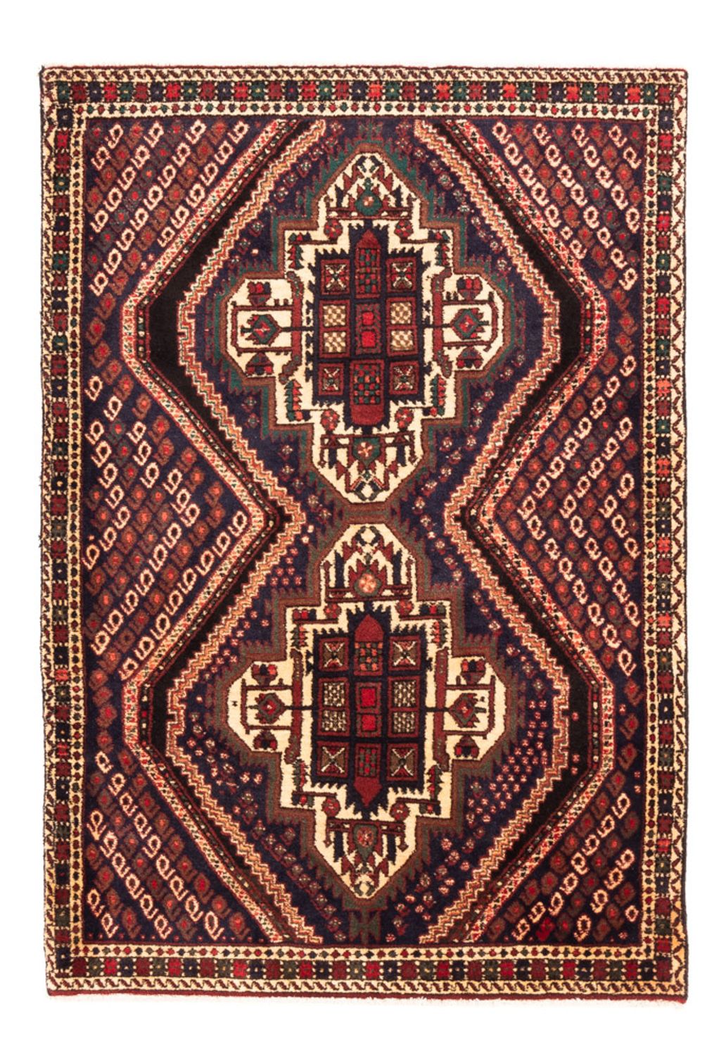 Persisk tæppe - Nomadisk - 150 x 108 cm - bordeaux rød