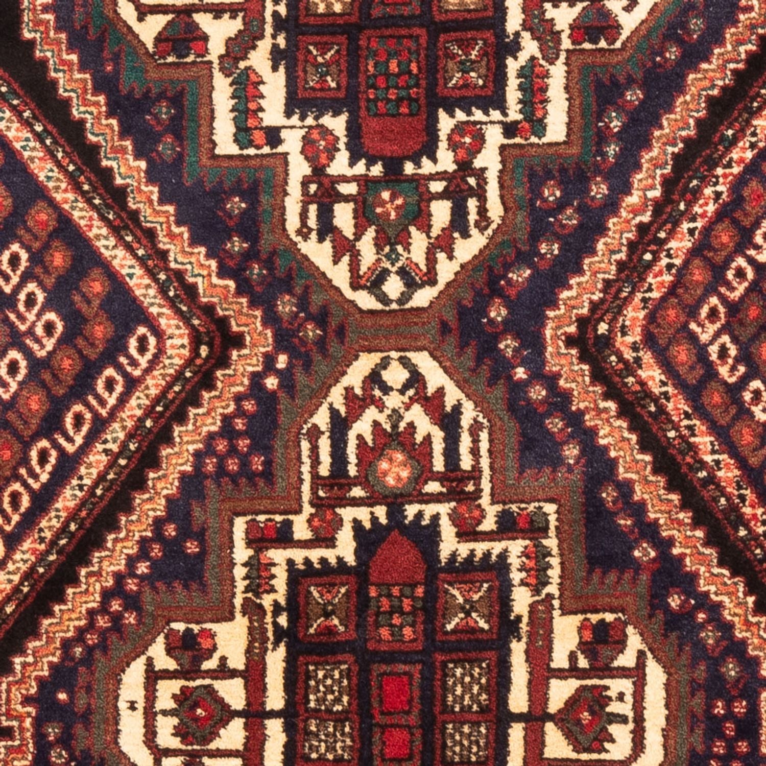 Persisk tæppe - Nomadisk - 150 x 108 cm - bordeaux rød