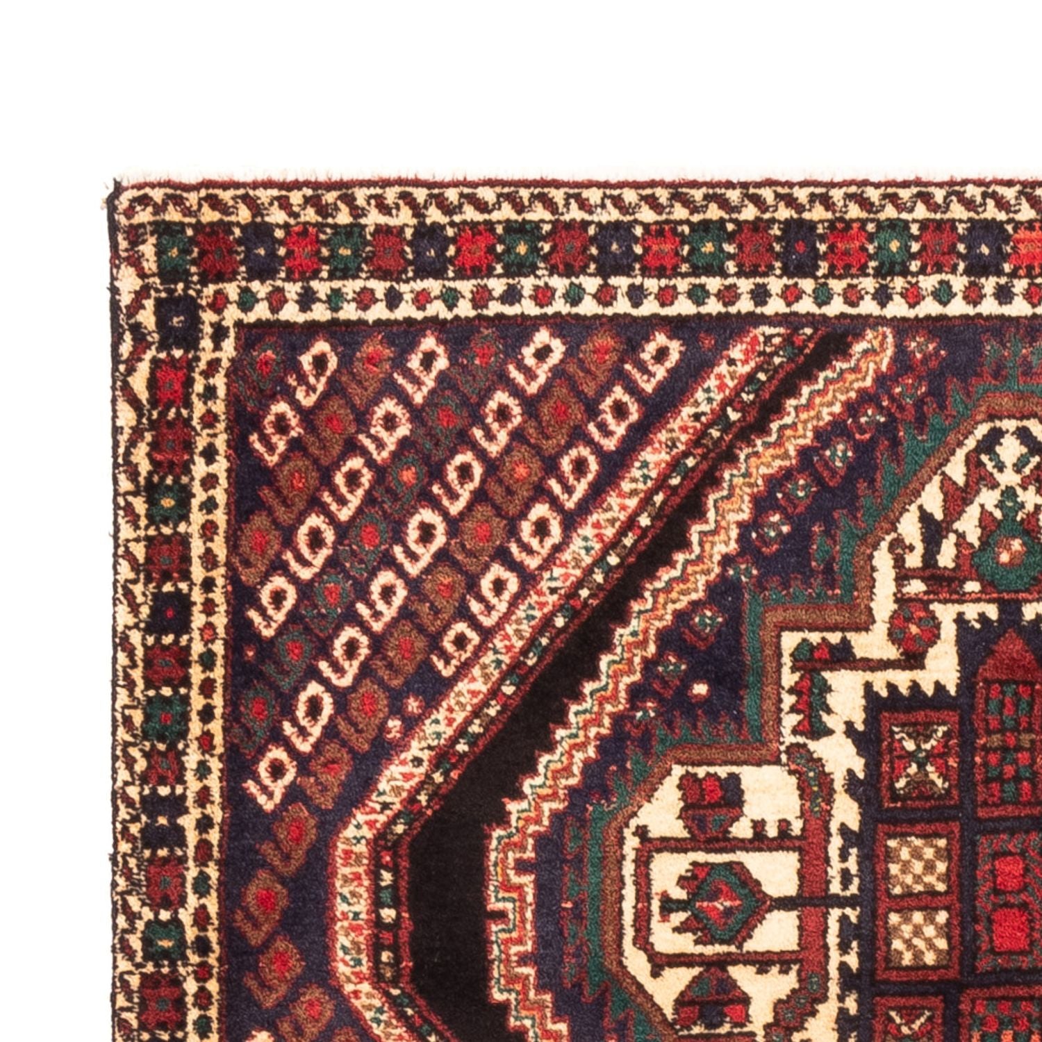 Persisk tæppe - Nomadisk - 150 x 108 cm - bordeaux rød